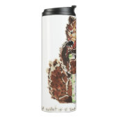 Bär überlegt Winterschlaf Thermosbecher (Nach links gedreht)