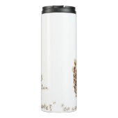 Bär überlegt Winterschlaf Thermosbecher (Rückseite)