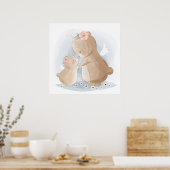 Bär und Baby Poster (Küche)