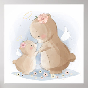 Bär und Baby Poster