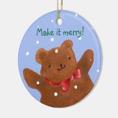 Bär und Babyschmuck Keramik Ornament (Links)