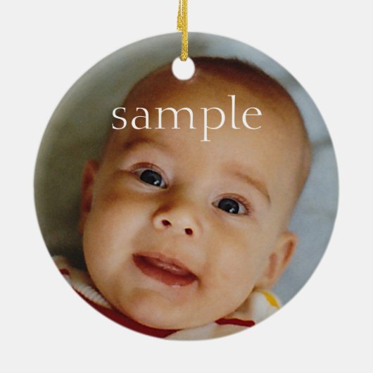 Bär und Babyschmuck Keramik Ornament (Hinten)