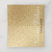 Bar und Bat Mitzvah Gold Black Tallit Platzkarten (Innenseite Aufgefaltet)