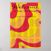 Bar und Bat Mitzvah Silvery Waves Seekarte Poster (Vorne)