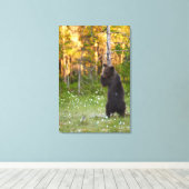 Bär und Baum Leinwanddruck (Insitu (Holzboden))