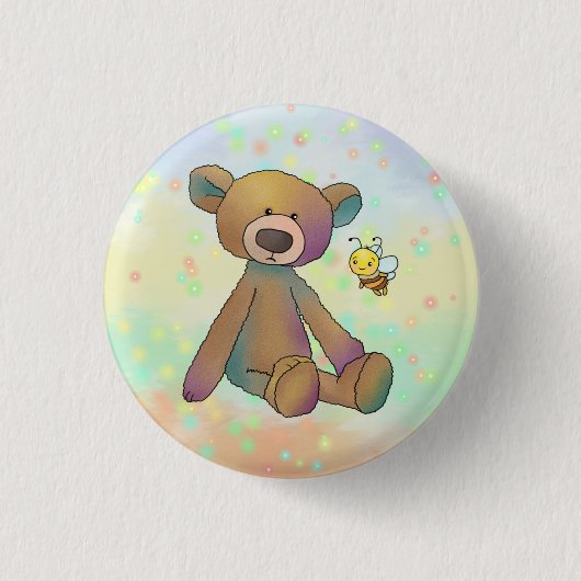 Bär und Biene Button (Vorderseite)