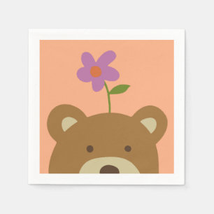 Bär und Blume Serviette