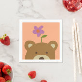 Bär und Blume Serviette (Beispiel)