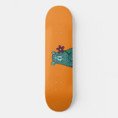 Bär und Blume Skateboard (Vorderseite)