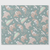 Bär und Bunny Geschenkpapier (Flach)