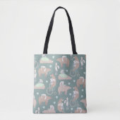 Bär und Bunny Tote Bag Tasche (Vorderseite)