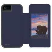 Bär und CUB - Anchorage, Alaska Incipio iPhone Geldbeutel-Hülle (Folio Geöffnet)
