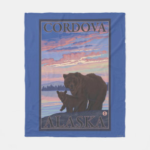 Bär und CUB - Cordova, Alaska Fleecedecke