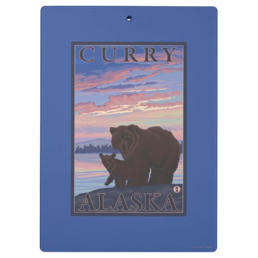 Bär und CUB - Curry, Alaska Klemmbrett (Rückseite)