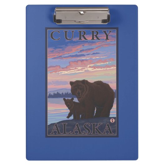 Bär und CUB - Curry, Alaska Klemmbrett (Vorderseite)