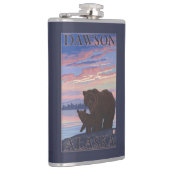 Bär und CUB - Dawson, Alaska Flachmann (Rechts)