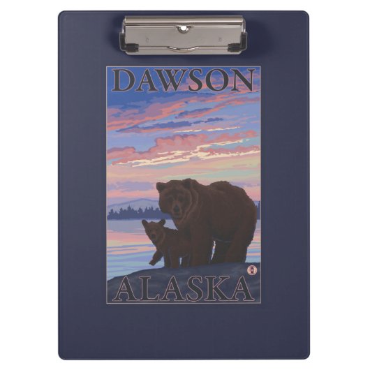 Bär und CUB - Dawson, Alaska Klemmbrett (Vorderseite)