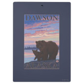 Bär und CUB - Dawson, Alaska Klemmbrett (Rückseite)