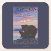 Bär und CUB - Dawson, Alaska Rechteckiger Pappuntersetzer (Vorderseite)