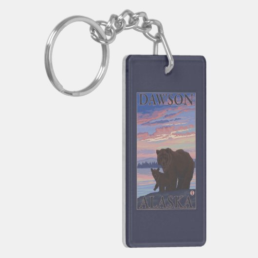 Bär und CUB - Dawson, Alaska Schlüsselanhänger (Vorderseite links)