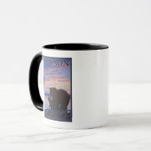 Bär und Cub - Dawson, Alaska Tasse (Vorderseite Links)