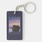 Bär und CUB - Denali Nationalpark, Alaska Schlüsselanhänger (Rückseite)
