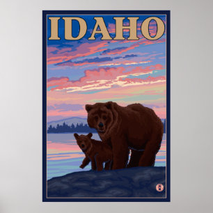 Bär und Cub - Idaho Poster