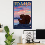 Bär und Cub - Idaho Poster (Heimbüro)