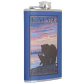 Bär und CUB - Katmai, Alaska Flachmann (Rechts)