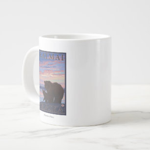 Bär und Cub - Katmai, Alaska Jumbo-Tasse