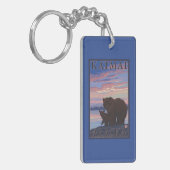 Bär und CUB - Katmai, Alaska Schlüsselanhänger (Vorderseite links)