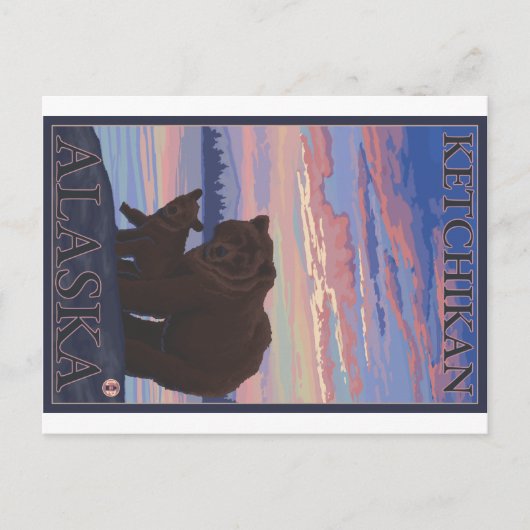 Bär und Cub - Ketchikan, Alaska Postkarte (Vorderseite)