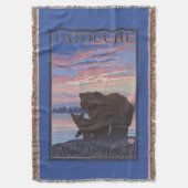 Bär und CUB - Latouche, Alaska Decke (Vorderseite Vertikal)