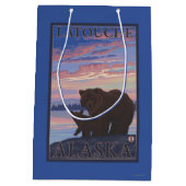 Bär und CUB - Latouche, Alaska Mittlere Geschenktüte (Rückseite)