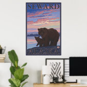 Bär und Cub - Seward, Alaska Poster (Heimbüro)