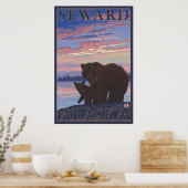 Bär und Cub - Seward, Alaska Poster (Küche)