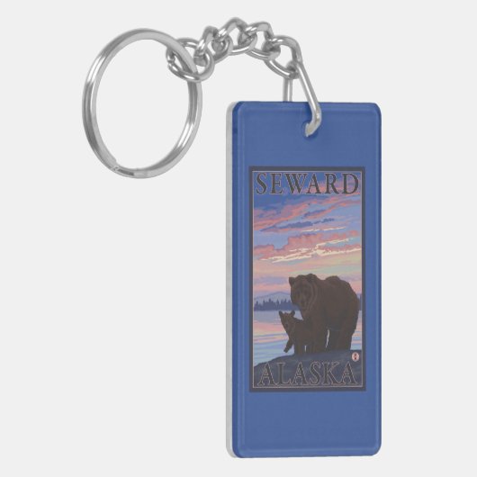 Bär und CUB - Seward, Alaska Schlüsselanhänger (Vorderseite links)