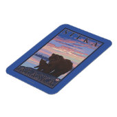 Bär und Cub - Sitka, Alaska Magnet (Linke Seite)