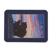 Bär und Cub - Sitka, Alaska Magnet (Horizontal)