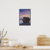 Bär und Cub - Sitka, Alaska Poster (Küche)