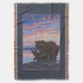 Bär und CUB - Skagway, Alaska Decke (Vorderseite Vertikal)