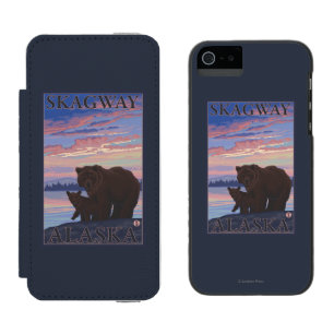Bär und CUB - Skagway, Alaska Incipio Watson™ iPhone 5 Geldbörsen Hülle