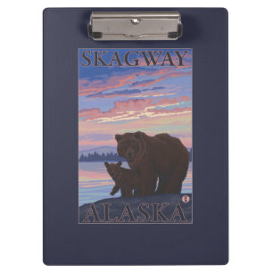 Bär und CUB - Skagway, Alaska Klemmbrett