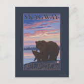 Bär und Cub - Skagway, Alaska Postkarte (Vorderseite)