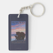 Bär und CUB - Skagway, Alaska Schlüsselanhänger (Rückseite)