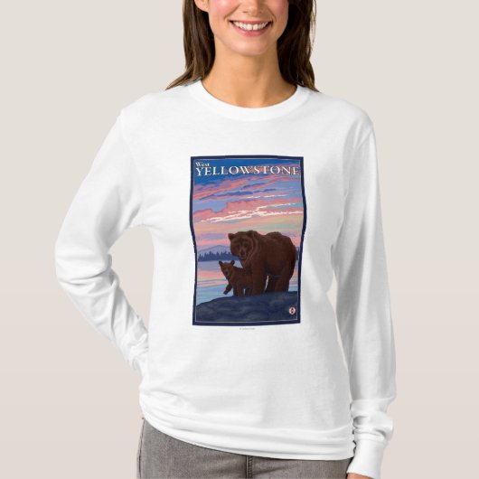 Bär und CUB - WestYellowstone, Montana T-Shirt (Vorderseite)