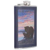 Bär und CUB - Wrangell, Alaska Flachmann (Rechts)