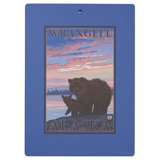 Bär und CUB - Wrangell, Alaska Klemmbrett (Rückseite)