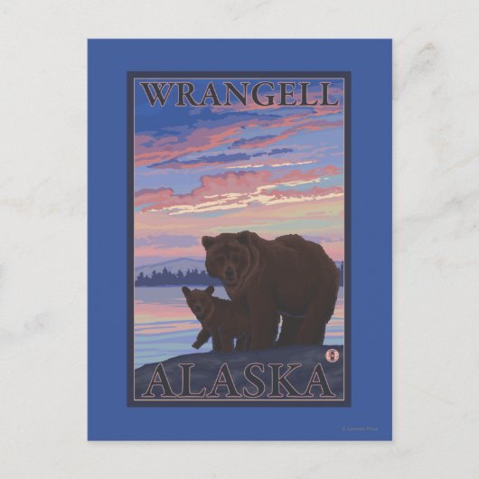 Bär und Cub - Wrangell, Alaska Postkarte (Vorderseite)