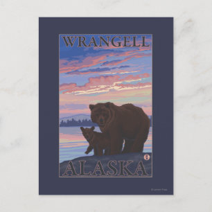 Bär und Cub - Wrangell, Alaska Postkarte
